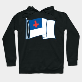 Upside Down Cross Christian Flag Hoodie